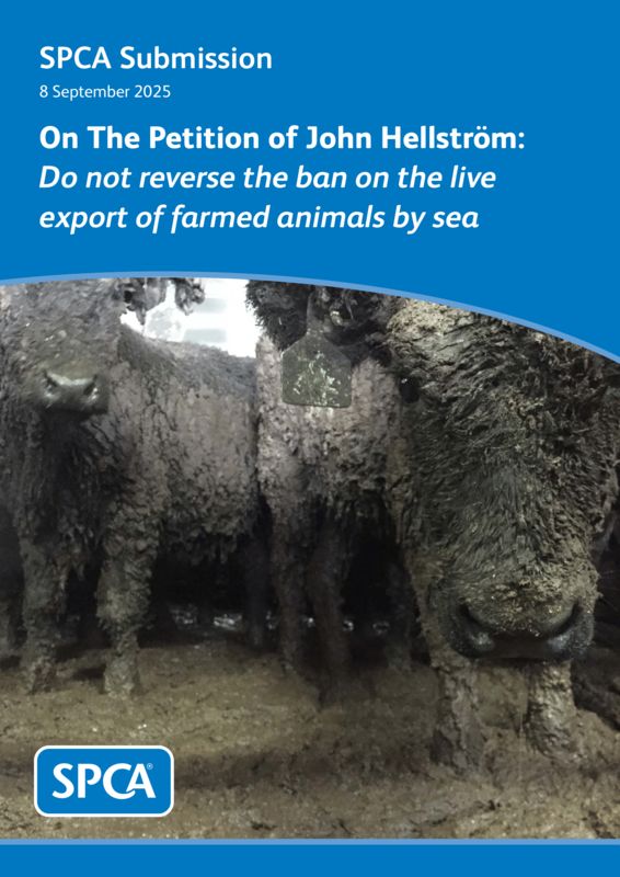 Petition of John Hellstrom: Do not reverse the ban on the live export of farmed animals by sea - Primary Production Committee
